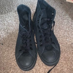 All Black High Top Converse